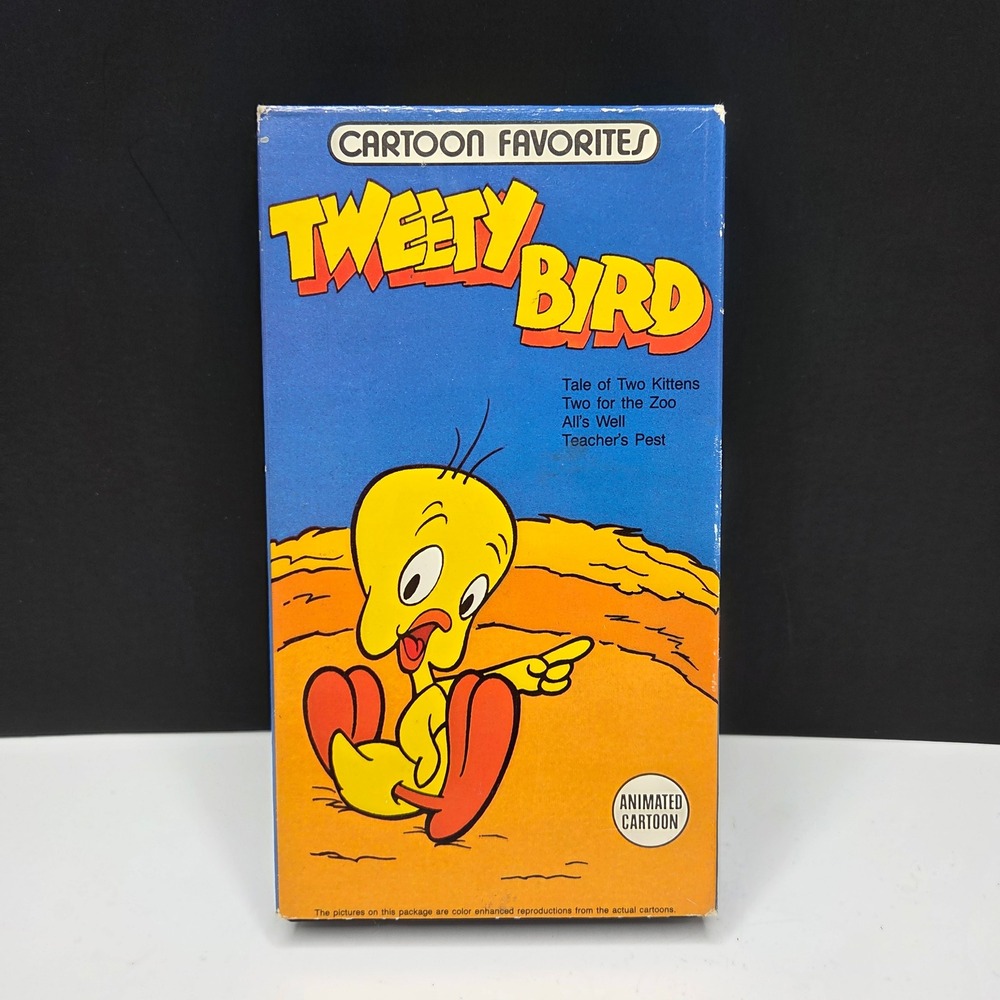 Cartoon Favorites Tweety Bird VHS Tape Vintage 1990 Animated Looney Tunes Shorts